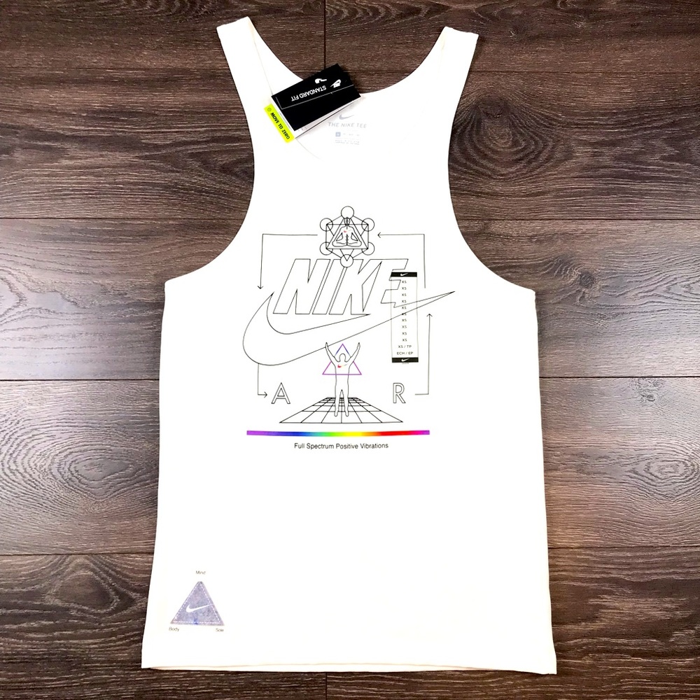 Nike Air Sportswear Off-White Chakra, Kundalini, Positive Meditation Tank Top XS